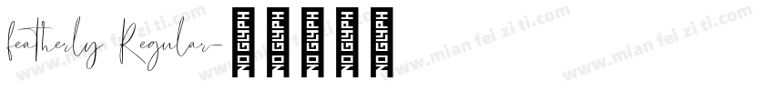 featherly Regular字体转换